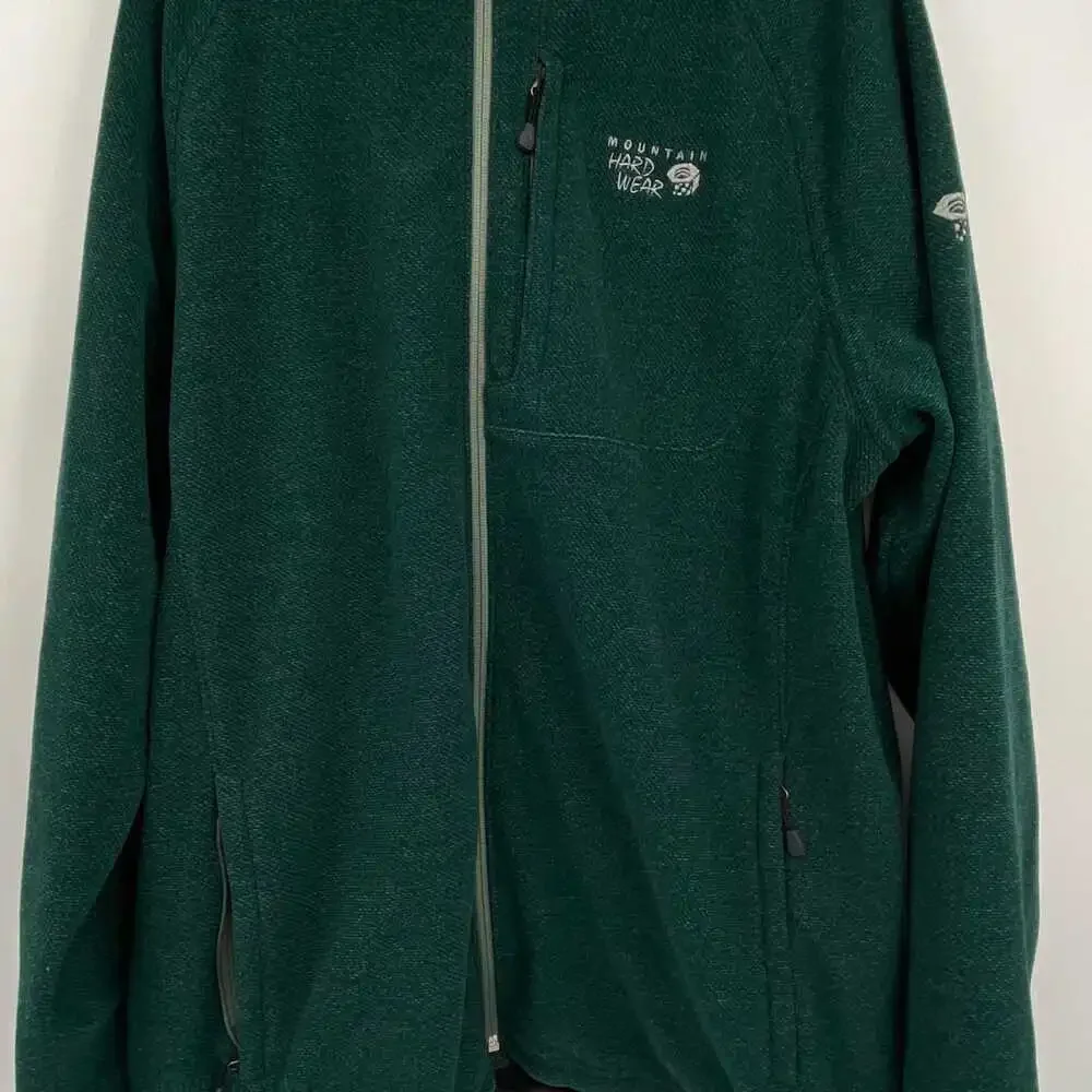 Mountain Hardwear Green Fleece Zip-Up Jacket | Men’s XL